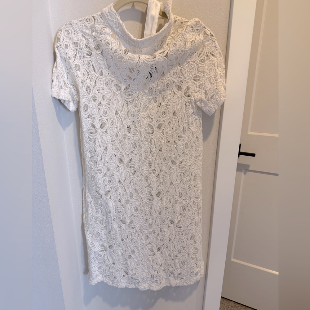 Halogen XS lace white dress
